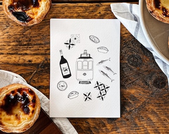 Black and White Lisbon Postcard Set: Portugal Travel Art Cards