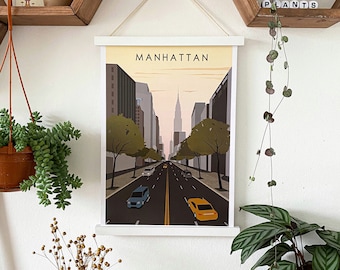 Vintage Manhattan print / New York Print/ Vintage New York wall art / New York Manhattan wall art/ New York art/ Vintage Manhattan poster