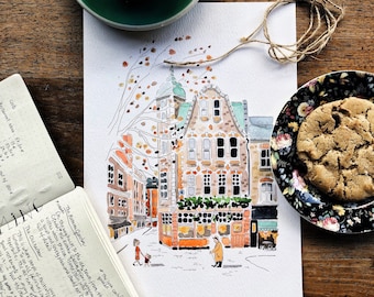 Set of 5 London Soho Postcard with envelope