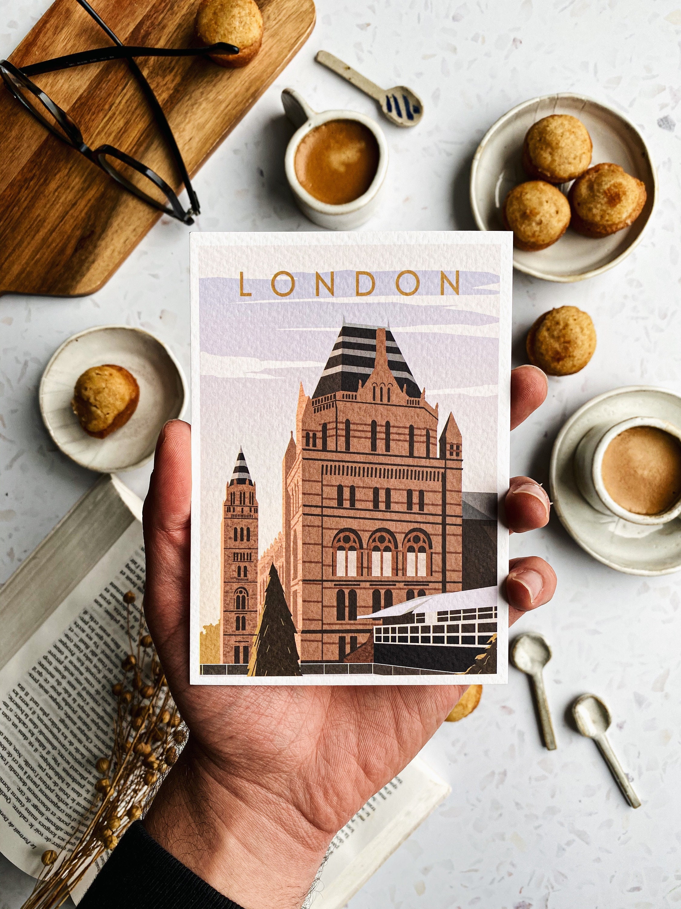 Set of 5 London Cards / Vintage London Postcards / London Card Etsy UK