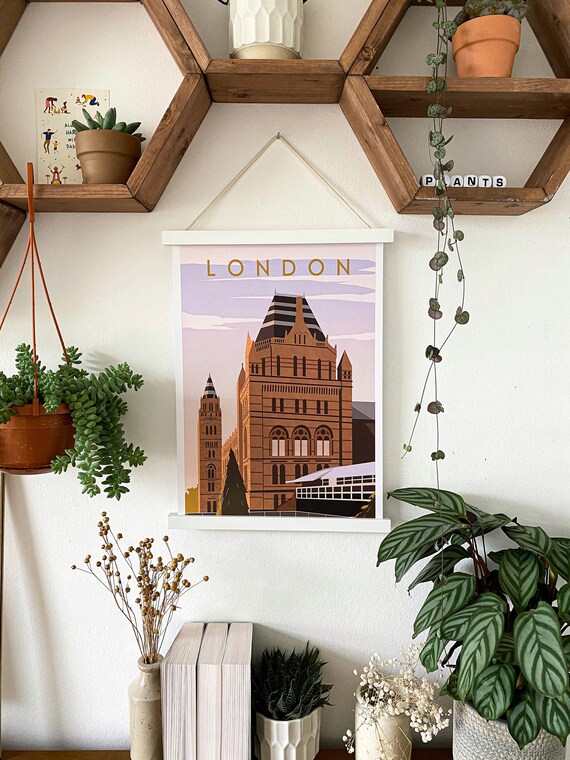 Vintage London Natural History Museum Print: Kensington Wall Art