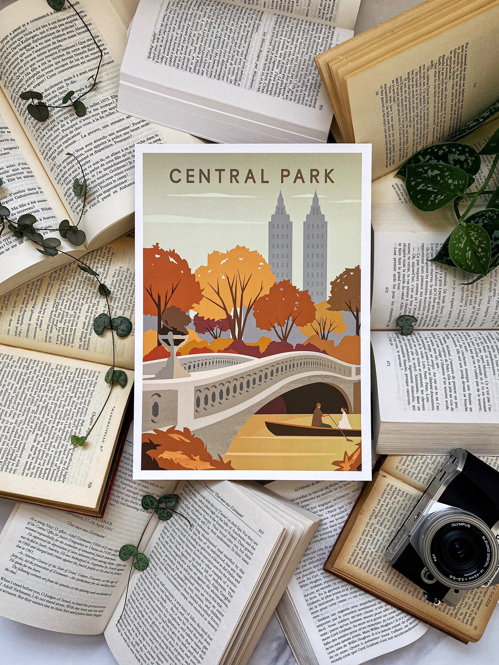 Vintage New York Print / Central Park Print/ Vintage New York Etsy