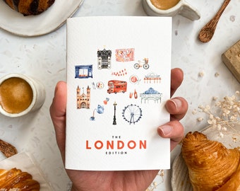 London notebook/ Colourful London notebook / handmade notebooks / Eco Friendly notebooks / London paper Notebook / London journal