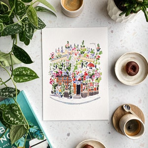 Postal de Londres Notting Hill con sobre