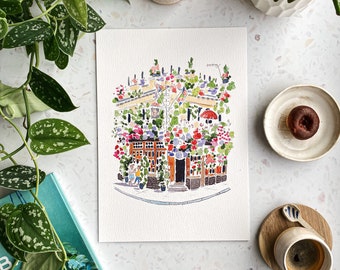 Set of 5 London Notting Hill Postcard with envelope