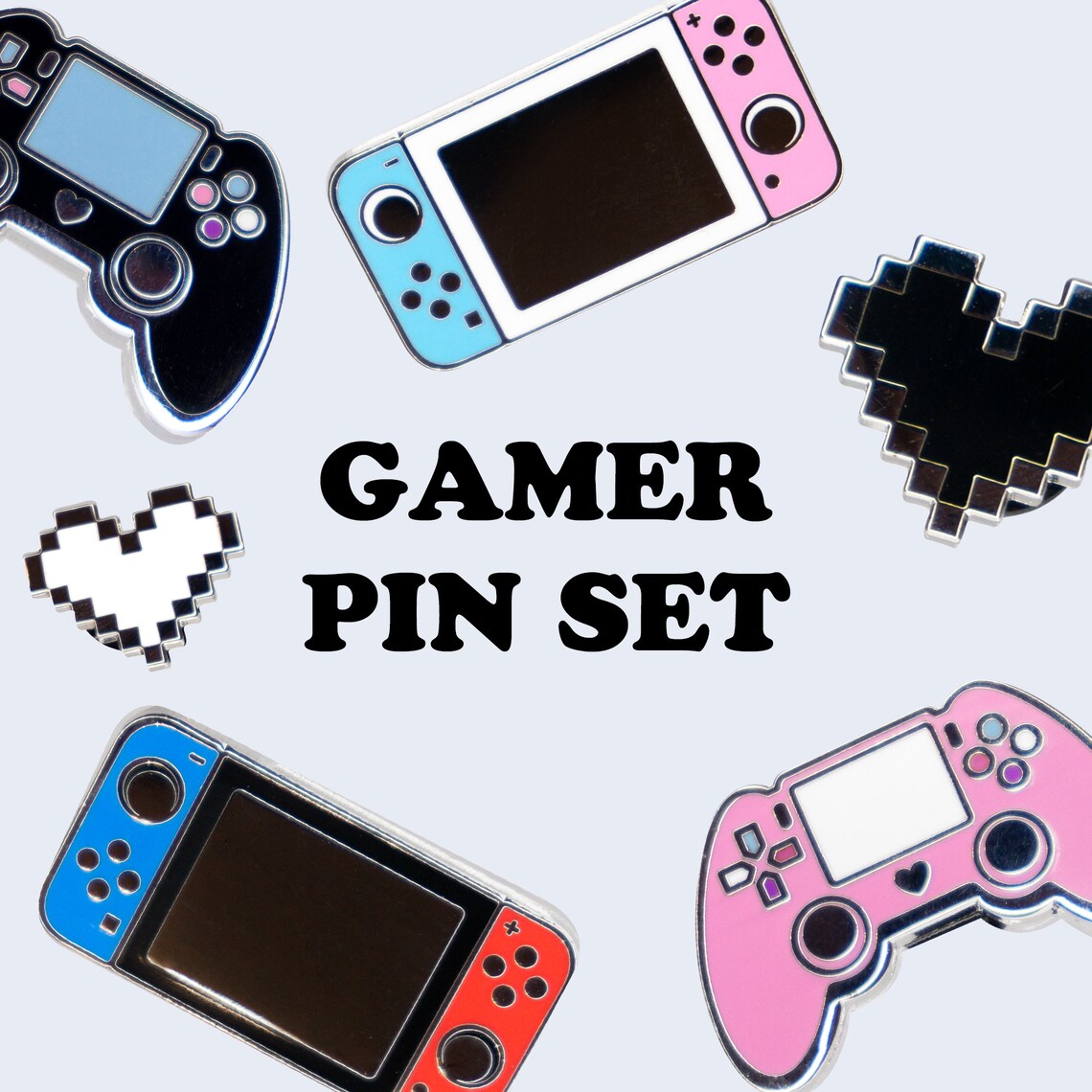 Gamer Hard Enamel Pin Set Gamer Pin Set Playstation 5 Pin | Etsy