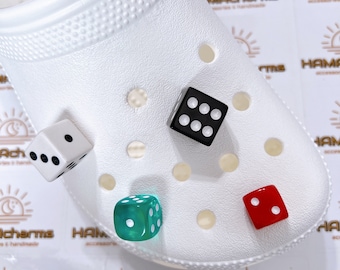 Hand crafted to order - DICE Shoe Charms - 12mm / 14mm / 16mm