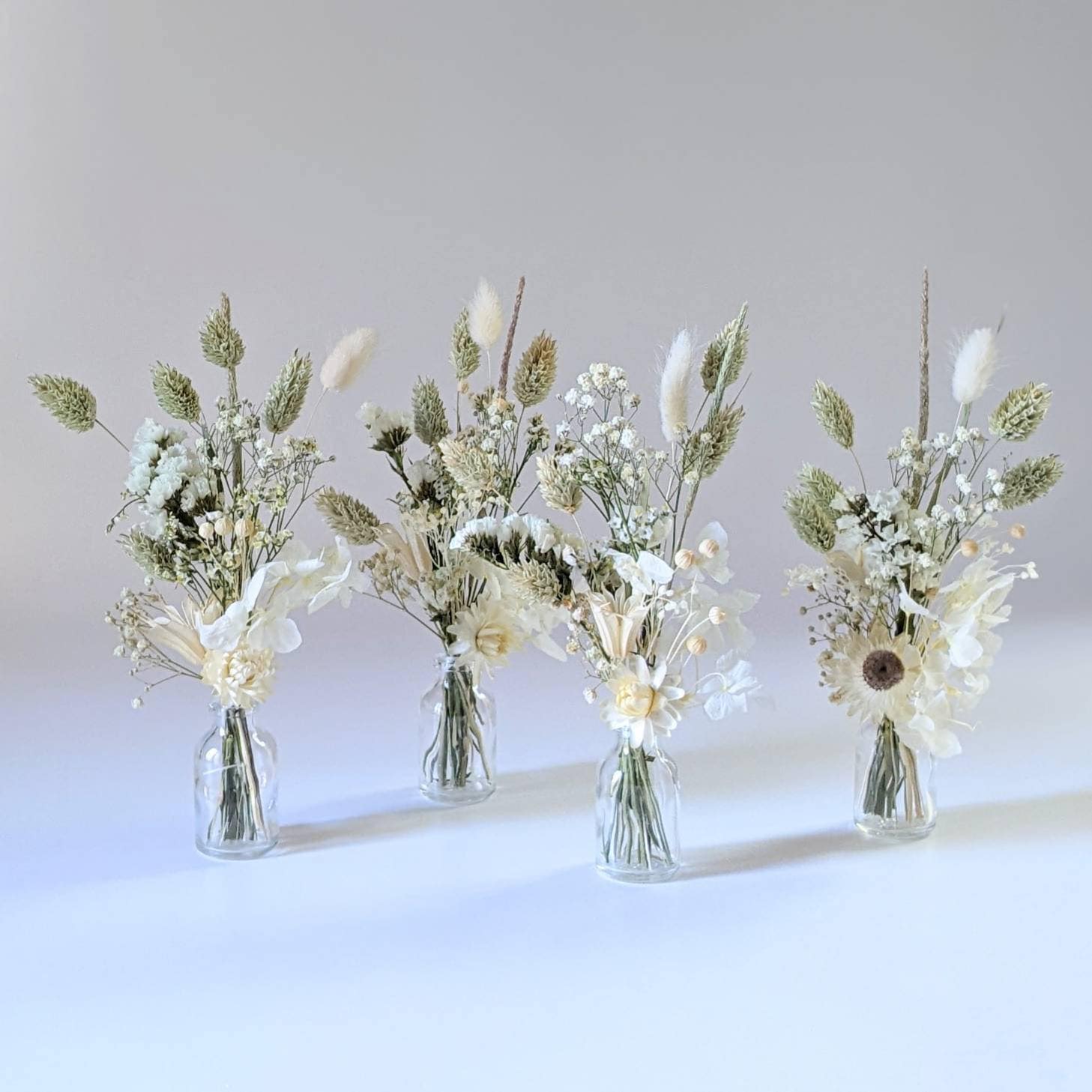Mini-Strauß aus Trockenblumen für die Tischdekoration bei Veranstaltungen, Fiesta