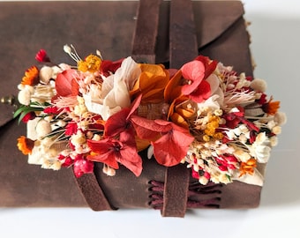 Nœud papillon de marié artisanal en fleurs stabilisées, Coco Cinelle