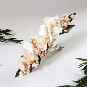 Floral hair clip for wedding hairstyle in dried flowers & stabilized flowers, Rafaela