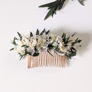 Flower hair comb for wedding hairstyle in stabilized flowers, Frida