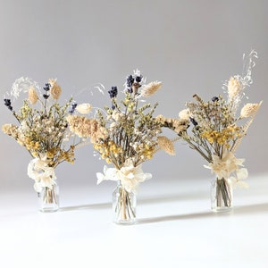 Miniboeket droogbloemen voor tafeldecoratie op evenementen, Amarillo