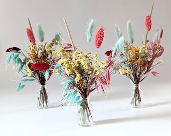 Mini-Strauß aus Trockenblumen für die Tischdekoration bei Veranstaltungen, Pimp