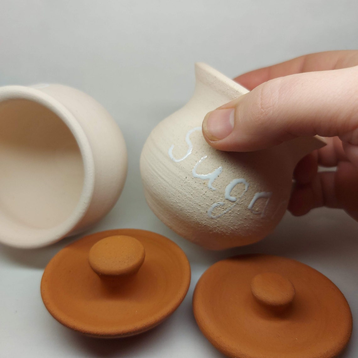 Salt and sugar pots. Clay pot. Sugar pot. Salt pot. Clay Etsy