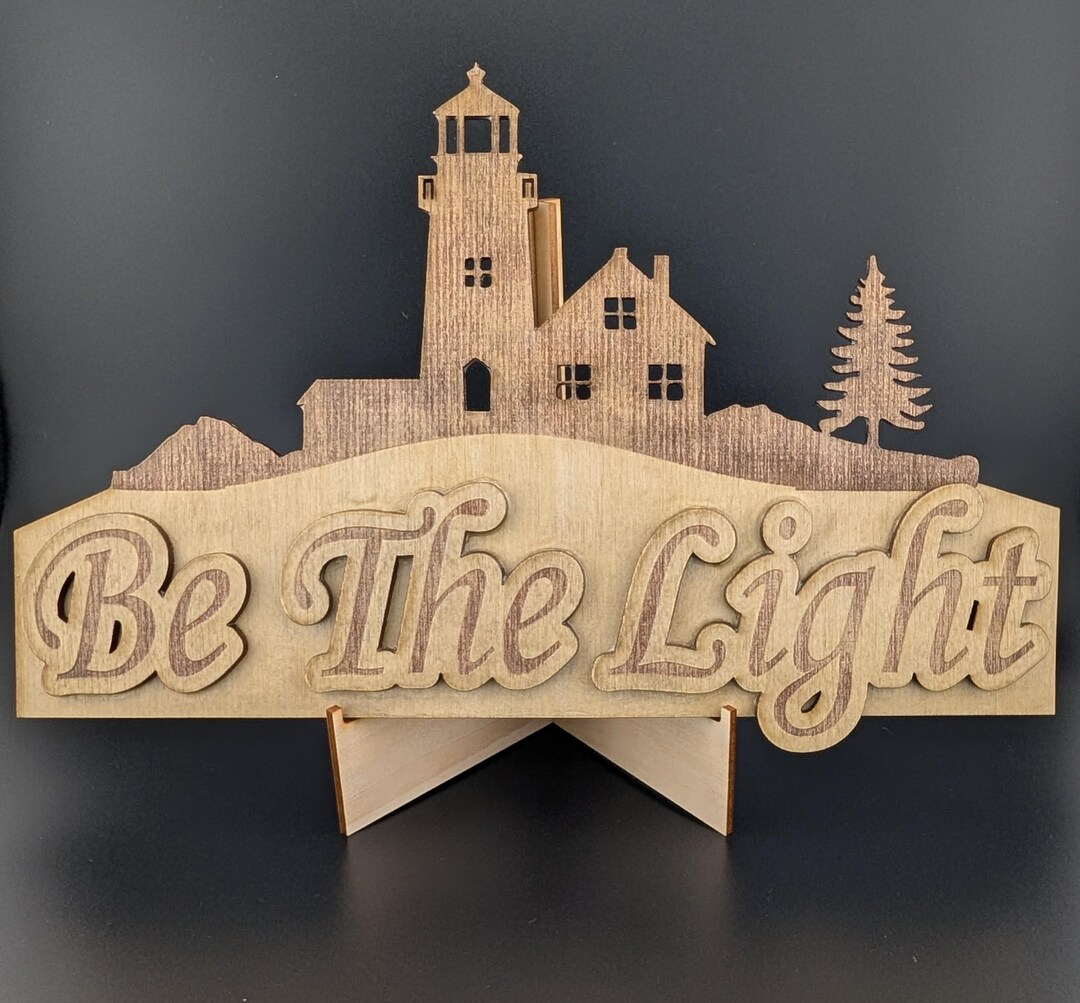 3D Wooden Lighthouse Sign - Coastal Home Decor - "be the Light ...
