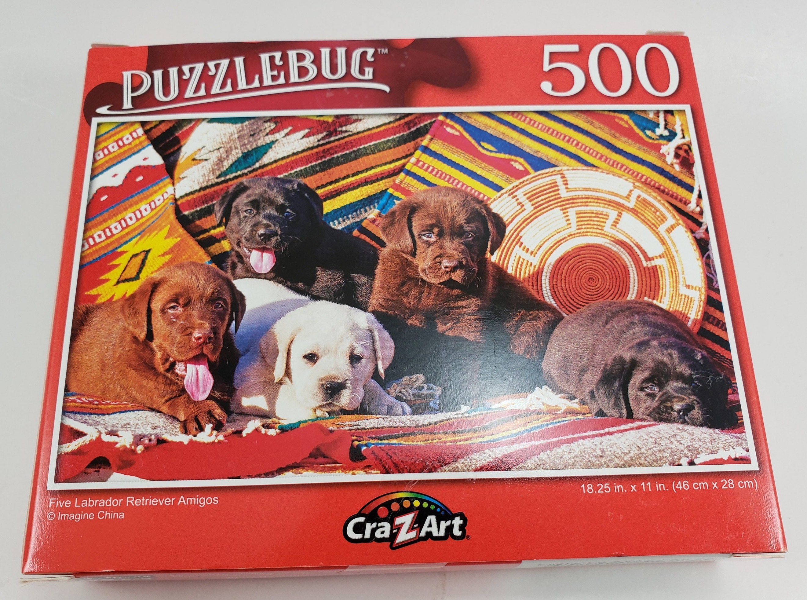 Cra Z Art Puzzlebug # 5520 "Five Labrador Retriever Amigos" 500 Pieces Puzzle