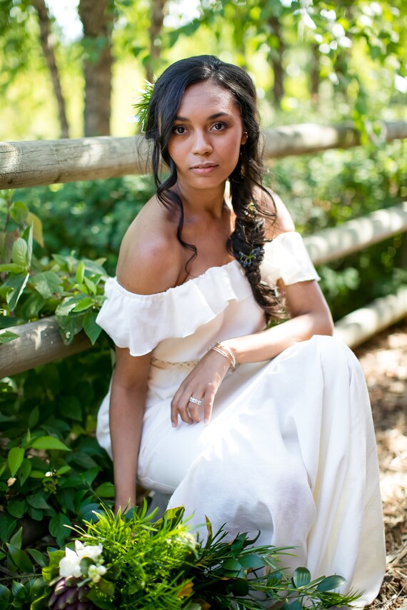 Hemp silk top wedding dress
