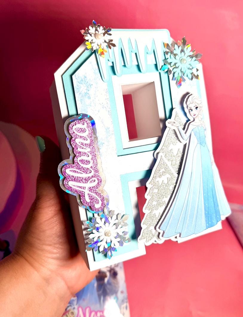 Elsa 3D Party Letters | Frozen Birthday Decoration | Custom Name ...