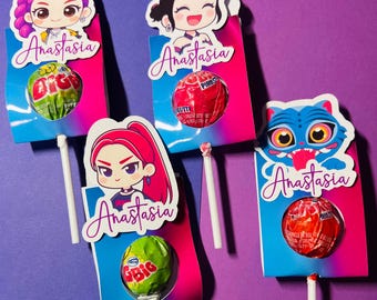 Personalisierte K-Pop Lollipop Halter, Party Lollipop Halter, personalisierte Lollipops