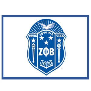 Ten (10) Zeta Phi Beta Greeting Cards, Includes Envelopes