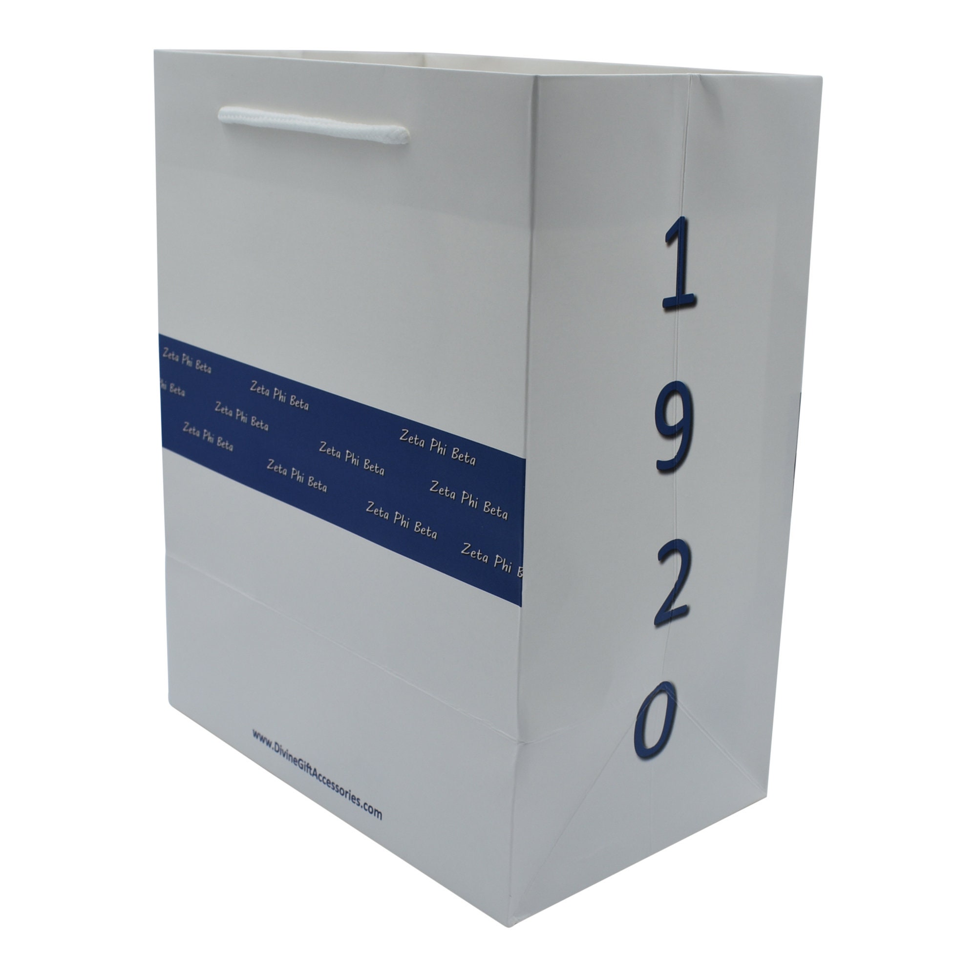 Zeta Phi Beta Sorority Gift Bag Set - Greek Paraphernalia With Decorative Tissue Paper