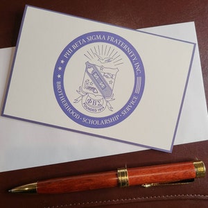 Ten (10) Phi Beta Sigma Greeting Cards, (Item # SIGMACRD1-19) Includes Envelopes