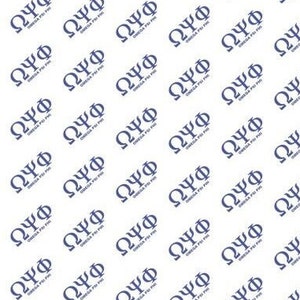 Omega Psi Phi Gift Tissue Paper, Ten (10) Extra Large Sheets, Bag not included