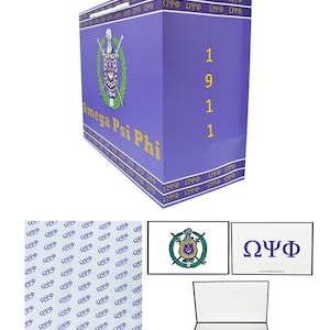 Package Set - Omega Psi Phi (Bag, Tissue Paper, Greeting Card)