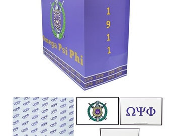 Package Set - Omega Psi Phi (Bag, Tissue Paper, Greeting Card)