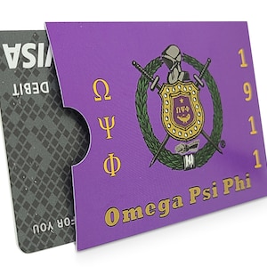 Six (6) Omega Psi Phi Gift Card Holders/Sleeves with envelopes
