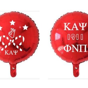 Five (5) Kappa Alpha Psi, 18-inch Round Mylar/Foil Party Balloons