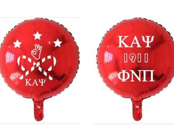 Five (5) Kappa Alpha Psi, 18-inch Round Mylar/Foil Party Balloons