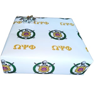 Omega Psi Phi Premium Matte Gift-Wrapping Paper, 1 roll