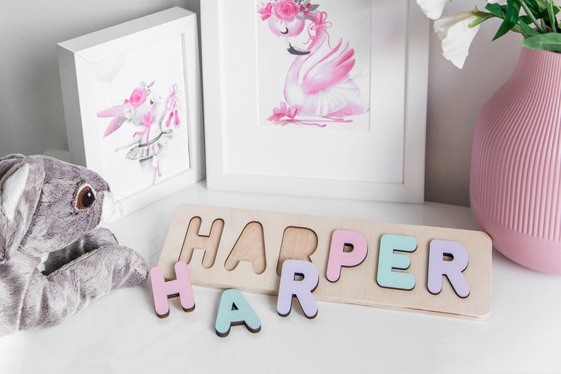 1st Birthday Gift Name Puzzle Personalized Personalized Name image 0