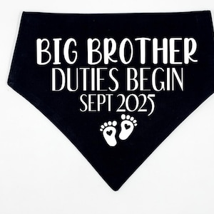 Pregnancy Announcement Dog Bandana | Big Brother Dog Bandana | Cat Bandana
