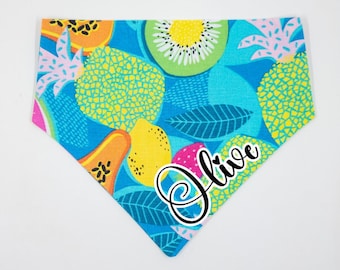 Personalised Dog Bandana | Puppy Bandana | Cat Bandana | Fruit Print