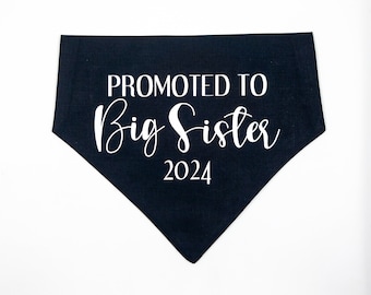 Pregnancy Announcement Dog Bandana | Big Sister