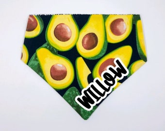 Personalised Dog Bandana | Cat Bandana | Puppy Bandana |  Avocado Print