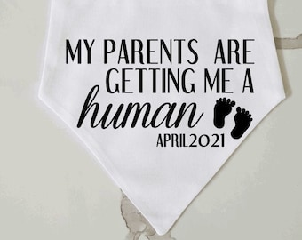 Pregnancy Announcement Dog Bandana