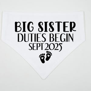 Pregnancy Announcement Dog Bandana | Cat Bandana | Big Sister Bandana