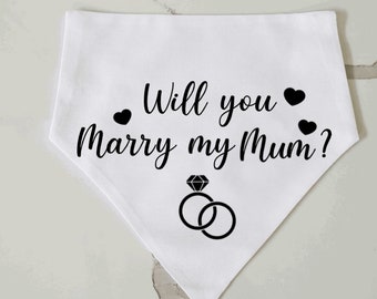 Proposal Dog Bandana | Wedding Announcement Cat Bandana | Wedding Bandana | Will you Marry my Mum?