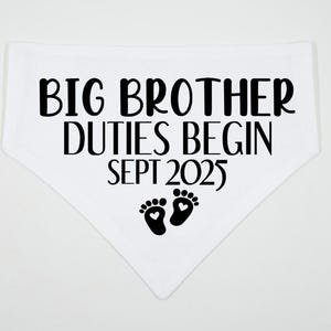 Pregnancy Announcement Dog Bandana | Big Brother Bandana | Baby Announcement