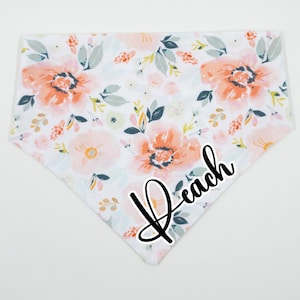 Personalised Dog Bandana | Double Sided Dog Bandana | Cat Bandana | Dog Scarf | Floral Print
