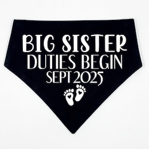 Pregnancy Announcement Dog Bandana | Big Sister Bandana