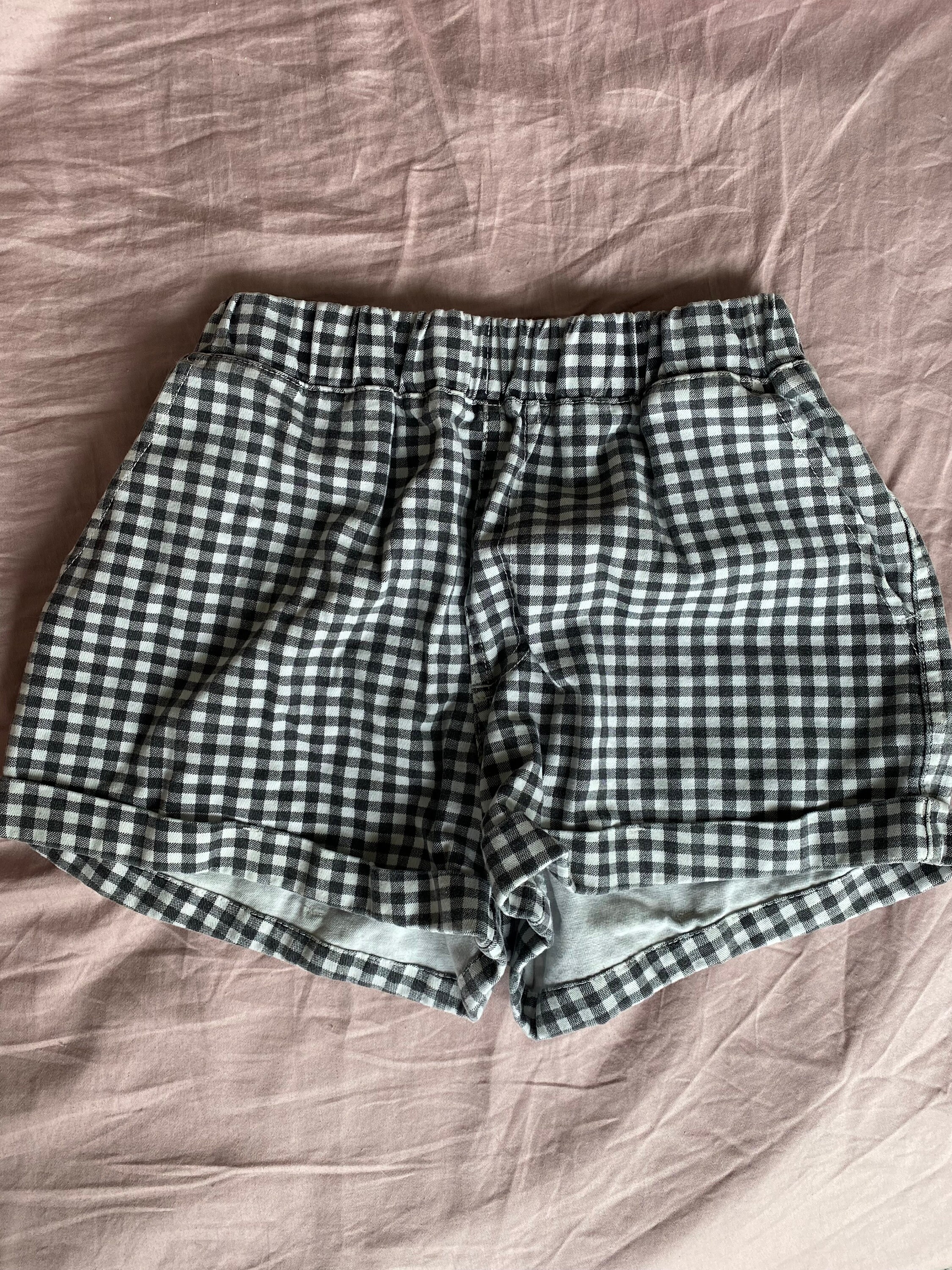 VINTAGE Black and White Gingham 