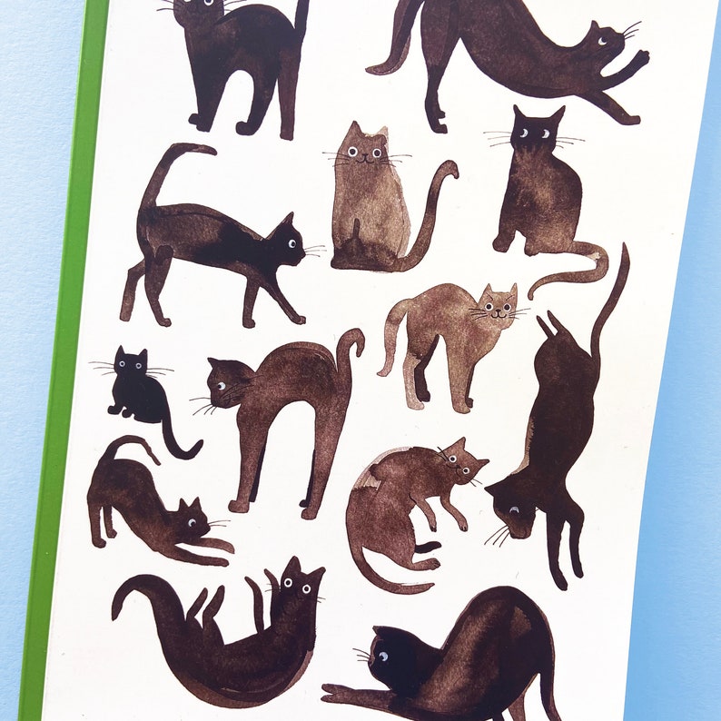 A5 Lined Notebook Black Cat Journal Cat Lover Gift back To School Ruled Notebook Planner 画像 2