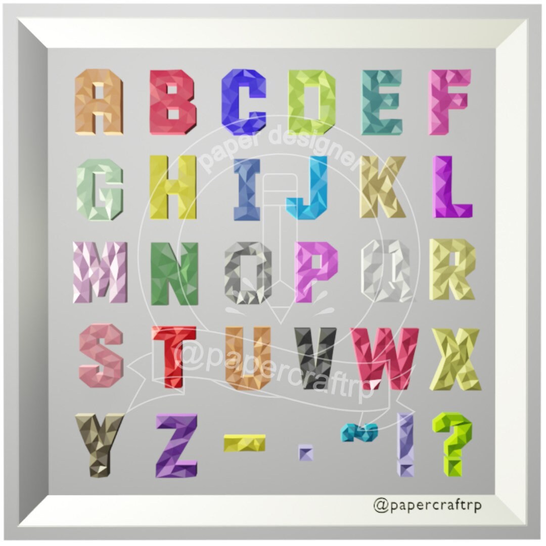 Polygonal 3D Alphabet and Numbers (all Letters and Numbers and ...