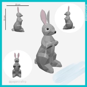 Bunny Papercraft Low Poly