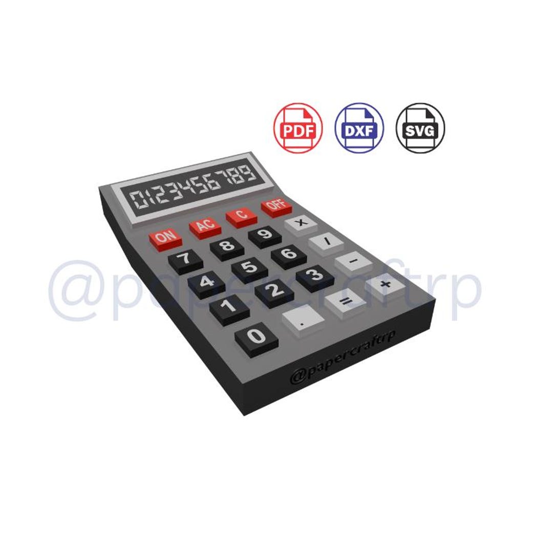 Calculator Pdf Image Calculator Box Template – PDF/DXF/SVG Digital Files - Etsy