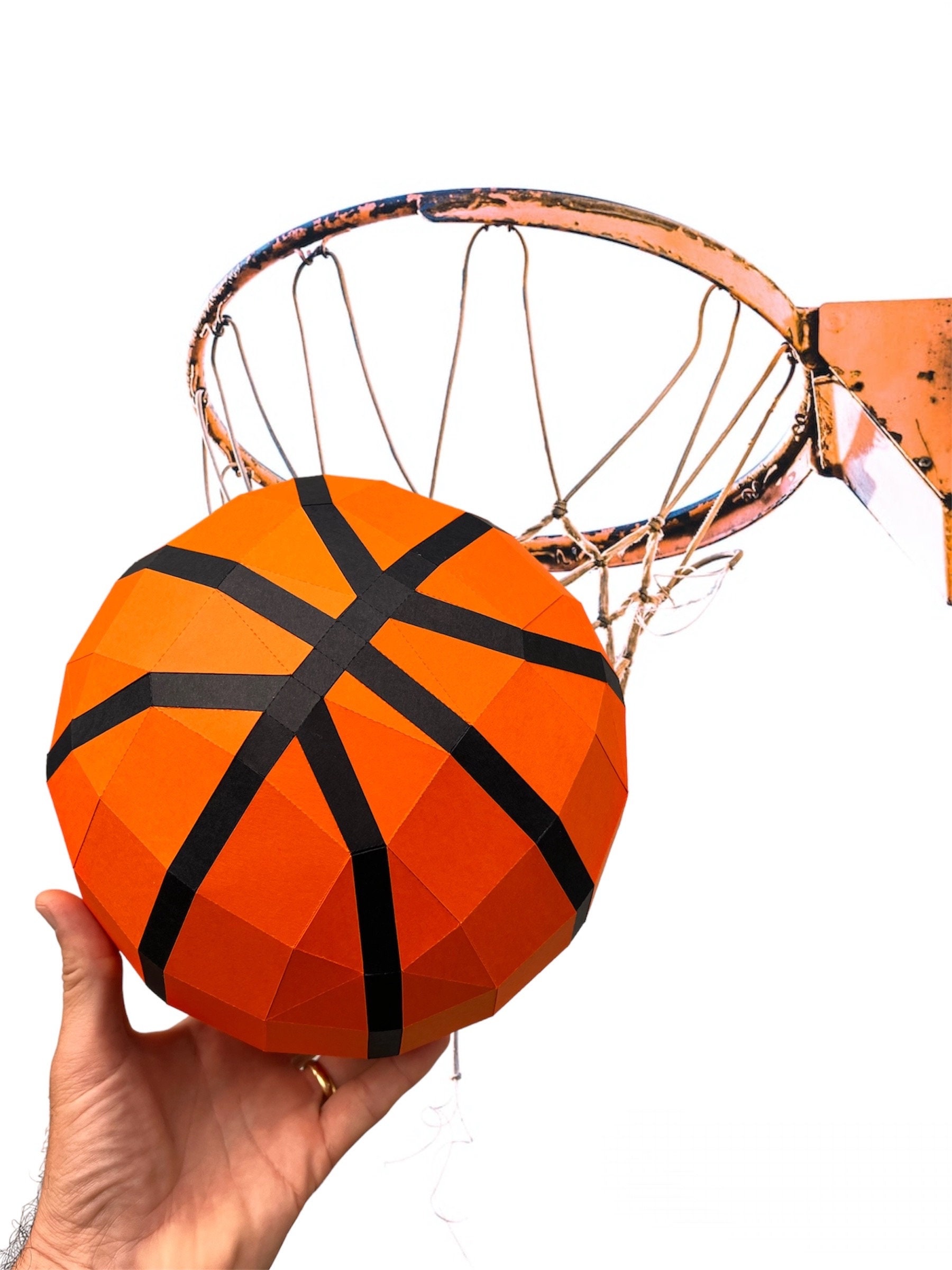 Basketball Papercraft Template (PDF) - Etsy